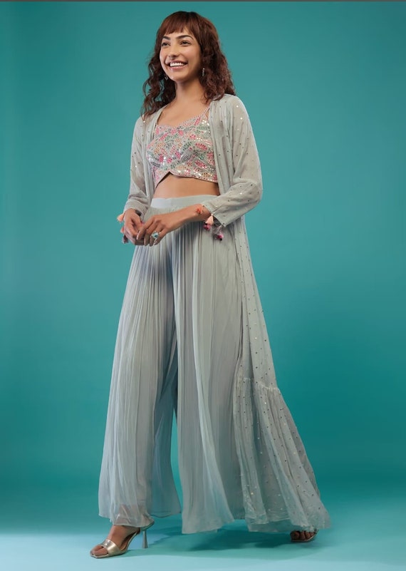 crop top shrug sharara