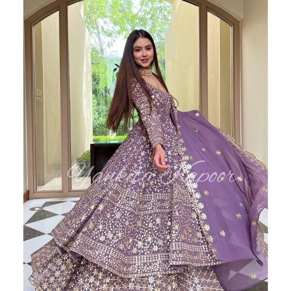 Bollywood Heavy Embroidery Georgette fabric  LehengaTop dupatta for Wedding, Navratri Special Party Function,Custom made lehengas