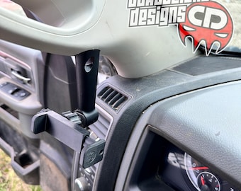 Custom phone mount for 2010-2018 Ram grab handle cap bolt on