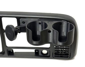 Cup holder upgrade and phone mount for 1994-1997 Dodge Ram