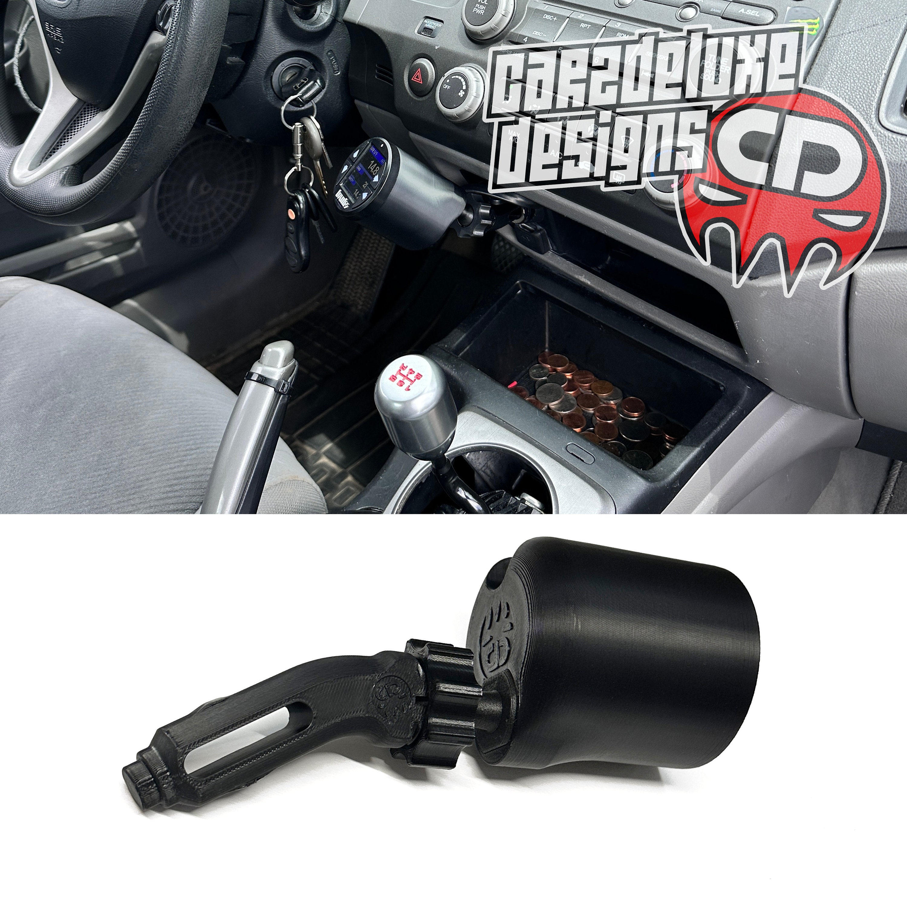 Universal power port gauge pod mount 52mm lighter pivot ball joint
