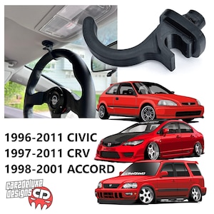 Quick release hook visor clip steering wheel mount fits Honda Civic 1996-2011