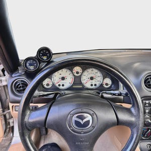 Dual gauge pod mount for 1998-2004 Miata NB MX5 functional defrost vent