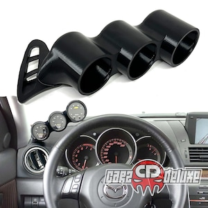 Triple gauge pod mount for 2004-2008 Mazda 3 functional defrost vent