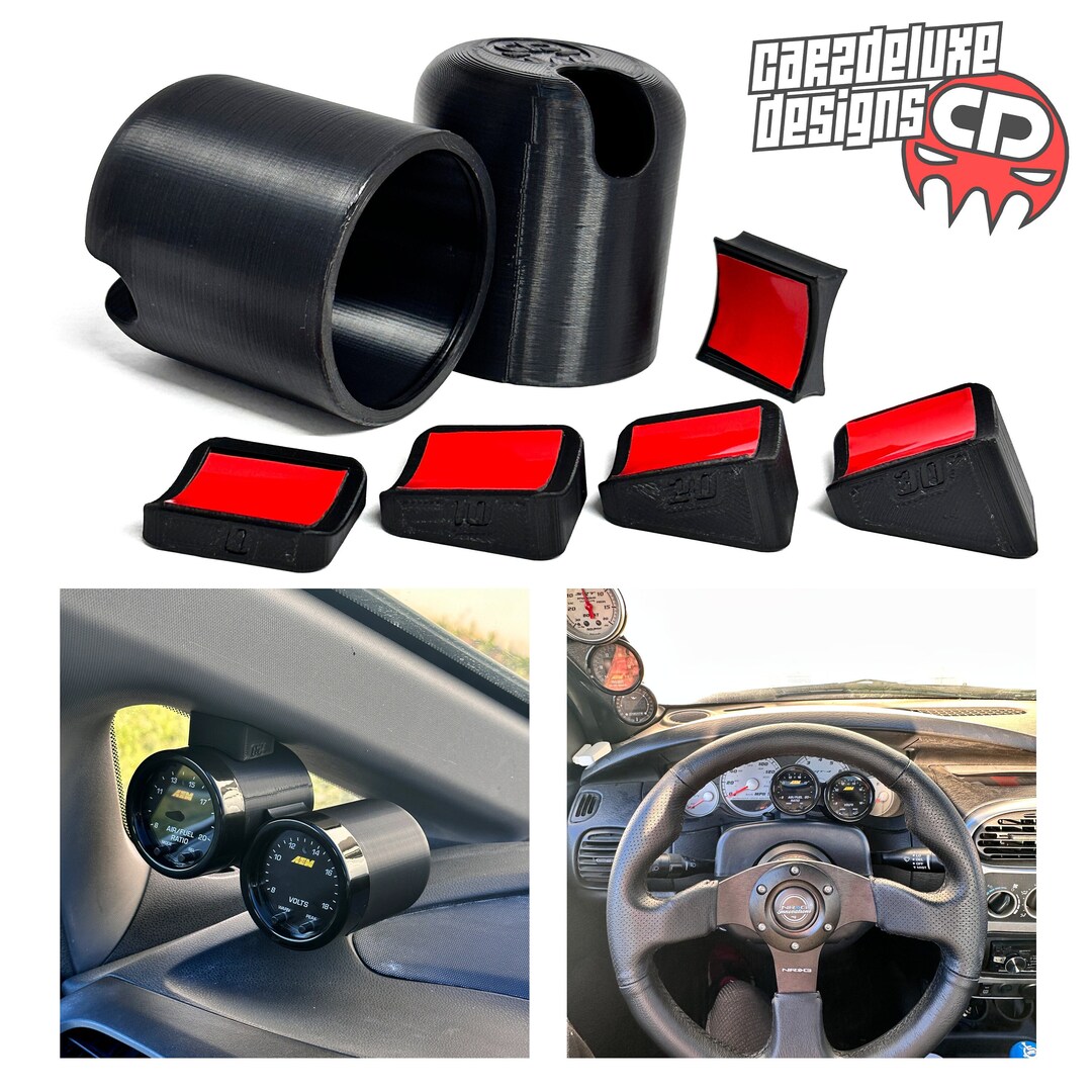 CARZDELUXE Universal Dual Gauge Pod Mount 52MM Dashboard Pillar Column