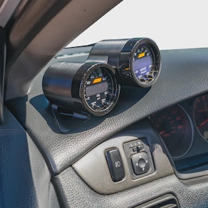 Dual gauge pod mount for 01-07 EVO 7 8 9 Lancer functional defrost vent