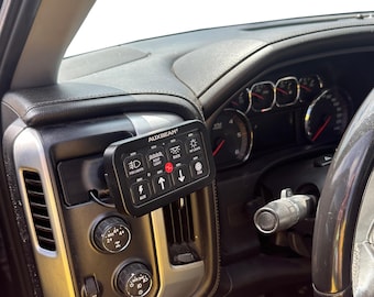 Custom Auxbeam mount for 2014-2018 Silverado Sierra Driver cubby snap in