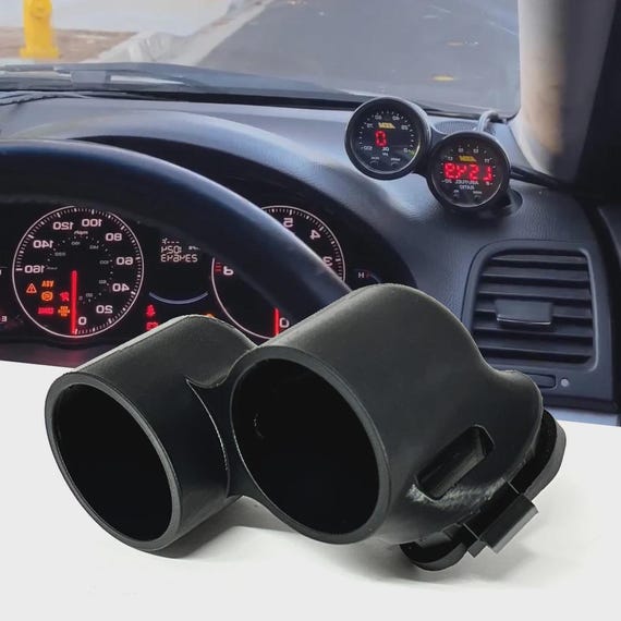 CARZDELUXE Dual Gauge Pod Mount For Acura RSX 2002-2006 – Replaces Defrost Vent Cover, Black