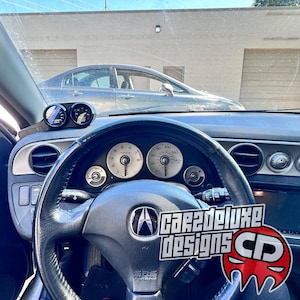Dual gauge pod mount for 2002-2006 Acura RSX Replaces defrost vent cover