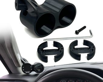 Dual gauge pod mount for 2015-2019 Chevy Silverado 2500 3500 Sierra grab handle