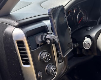 Custom Phone Mount for Silverado Sierra 2014-2018 Driver Cubby