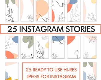 Instagram Story Templates, Abstract Instagram Stories, Boho instagram, Minimalism Instagram, Colorful, Chic, Summer, Bold Instagram Story