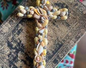 Seashell Cross • Shell Cross • Seashell Art •