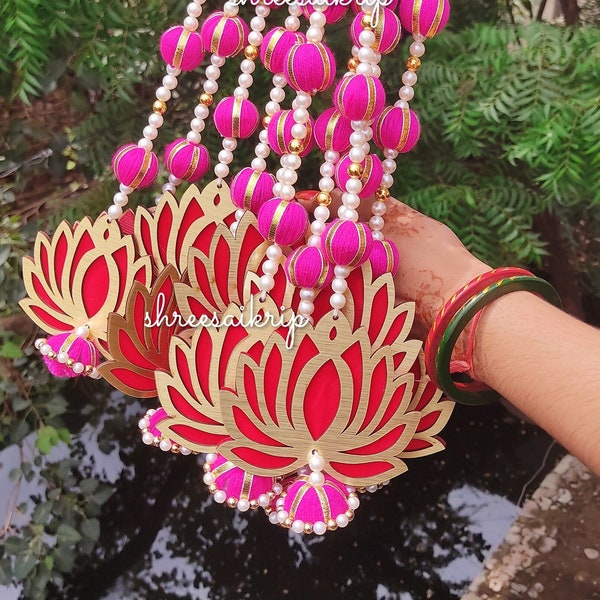 Beautiful  Lotus Hangings For Party, Mandir Backdrop, Housewarming, Navratri , Festive Celebrations, Christmas, Diwali Decor, Free Shipping