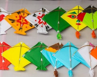 Kites, Paper Flying Kite, Indian Kite, Pattang, Assorted Colorful Handmade Kite