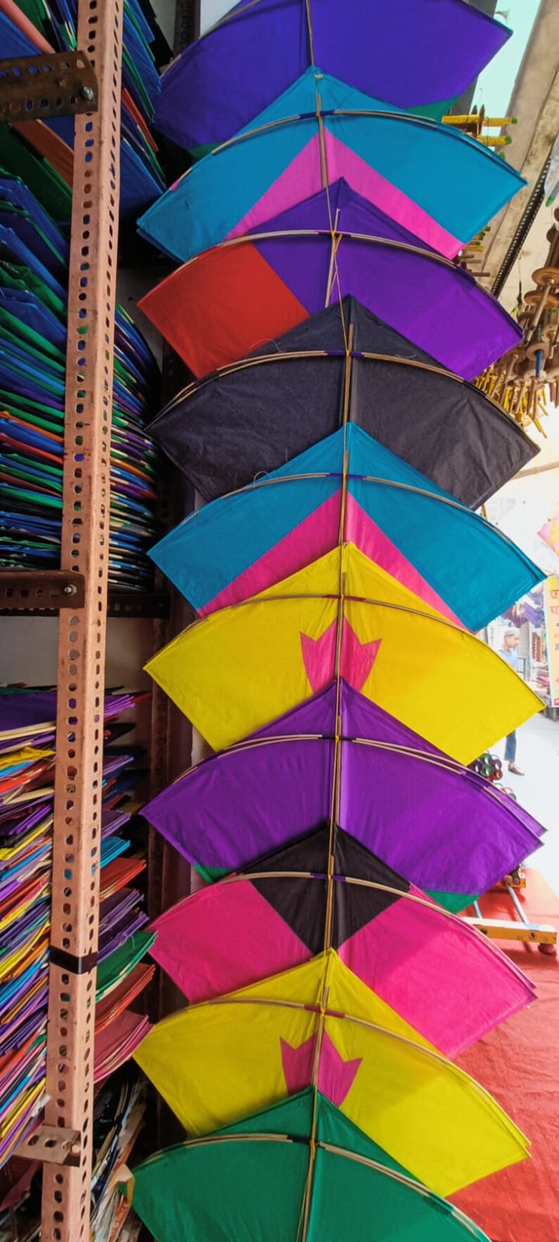 Kites Paper Flying Kite Indian Kite Pattang Assorted Etsy