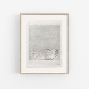 ABSTRACTE WALL ART Print- Grijze minimalistische abstracte print- One of a Kind Original Print- betaalbare gallery wall art- Originele monoprint kunst