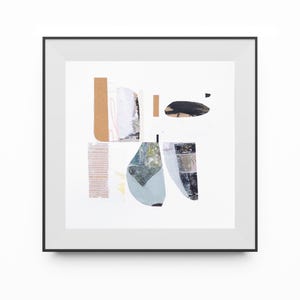 SMALL ABSTRACT ART- black and white art- abstract painting- small paper art- black and white- abstract geometric art- affordable art- bw art