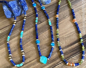 Lapis Lazuli Dainty Chocker Multi Gemstone Necklace