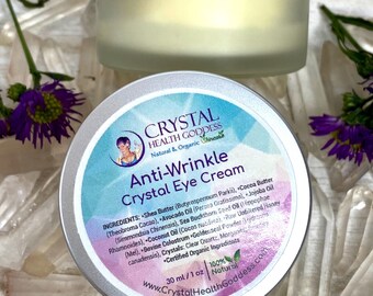 Anti Wrinkle Crystal Eye Cream Made With Genuine Quartz Crystals 100% Natural Organic
