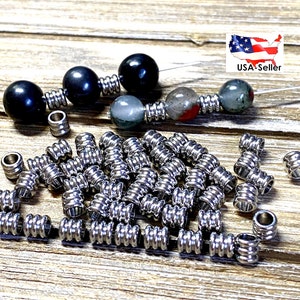 316 Stainless Steel Grooved Spacer Beads 4.5mm x 5mm 10-100 pieces