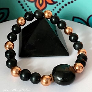Shungite Bracelet With Genuine Copper