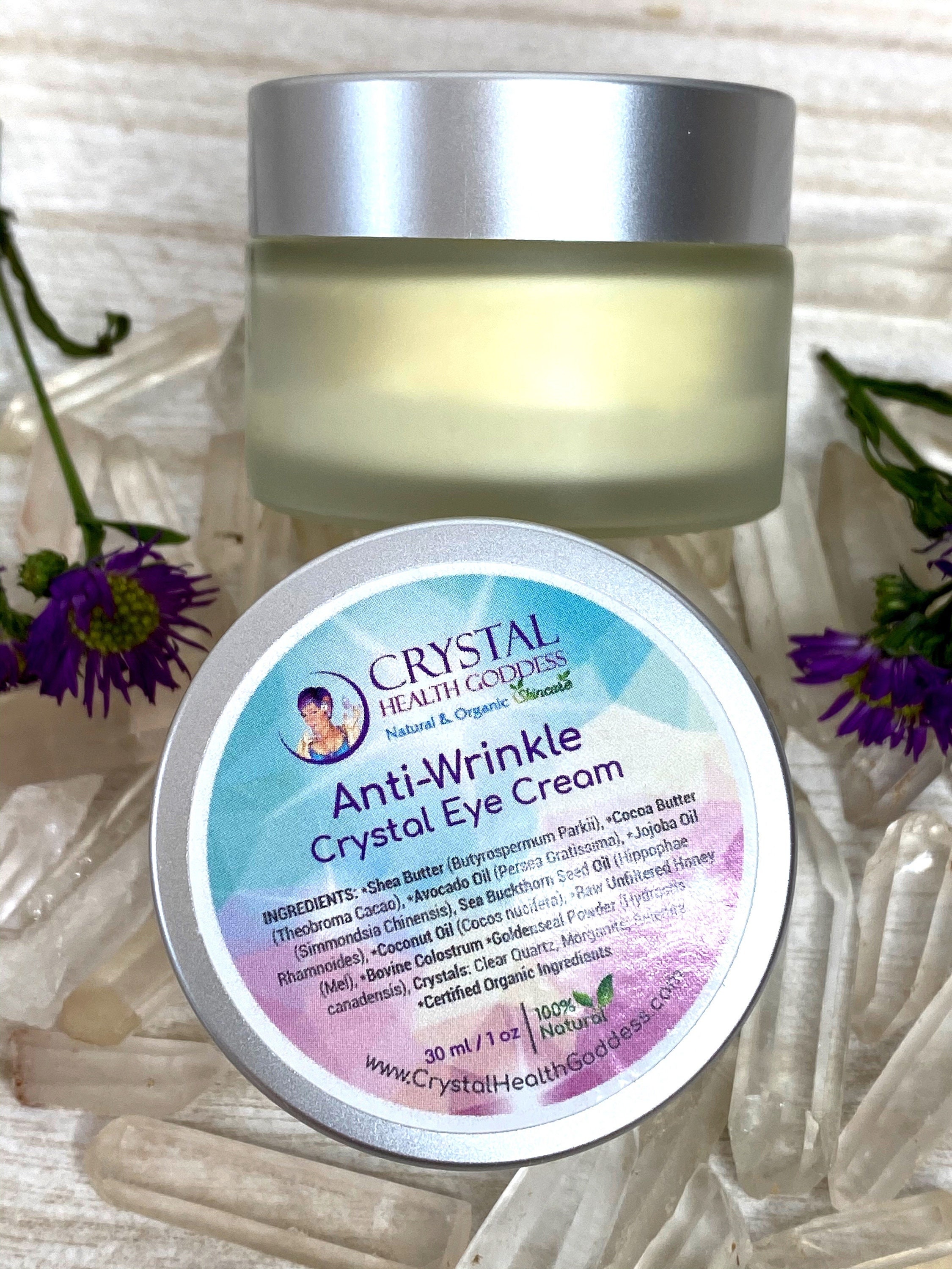 Anti Wrinkle Crystal Eye Cream Made With Genuine Quartz Crystals 100% Natural Organic