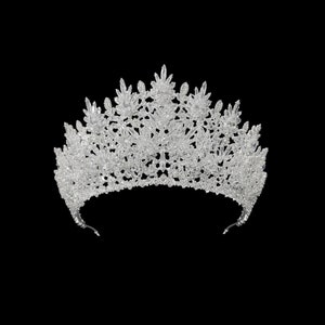 Swarovski Zircon luxury Headpiece, Bride crown, Bridal Tiaras, Silver , Weddings , Engagement Crowns, Crystal Crowns ,Hair Accessories