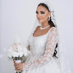 Swarovski Luxury headpiece, crystal wedding headpiece, wedding tiara,bridal wedding hair accesories silver swarovski hair clip image 5