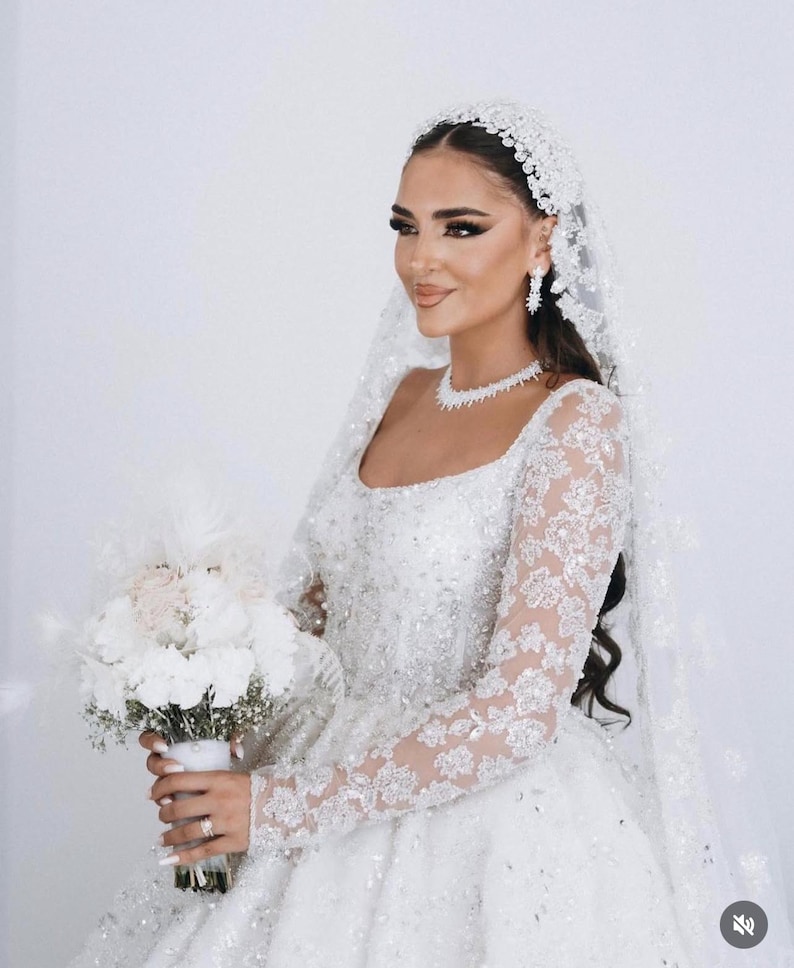 Swarovski Luxury headpiece, crystal wedding headpiece, wedding tiara,bridal wedding hair accesories silver swarovski hair clip image 5