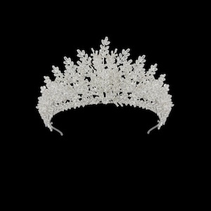 Swarovski Zircon luxury Headpiece, Bride crown, Bridal Tiaras, Silver , Weddings , Engagement Crowns, Crystal Crowns ,Hair Accessories