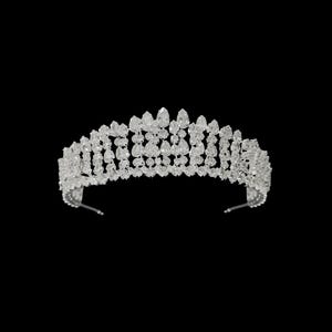 Swarovski Zircon luxury Headpiece, Bride crown, Bridal Tiaras, Silver , Weddings , Engagement Crowns, Crystal Crowns ,Hair Accessories