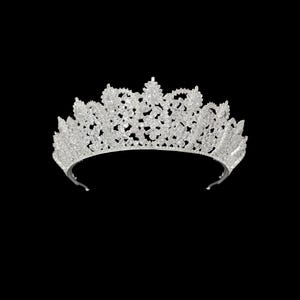 Swarovski Zircon luxury Headpiece, Bride crown, Bridal Tiaras, Silver , Weddings , Engagement Crowns, Crystal Crowns ,Hair Accessories