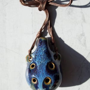Handmade 6-Hole Ceramic Ocarina Flute, Handcrafted Ceramic Craft Instrument for Music Lovers, Unique Gift, Zelda Flute Gift, Christmas Gift