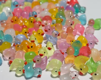 Mini Luminous Resin Ducks - Glow in the Dark Ducks, Advent Calendar Toys, Stocking Stuffers, Christmas Gift for Kids
