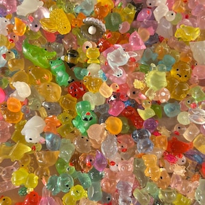 Mini Glow In The Dark Animal Figurines – Kawaii Tiny Animals for Terrariums, Dollhouses, Crafts, or Desk Decor, Cute Collectible Miniatures image 9