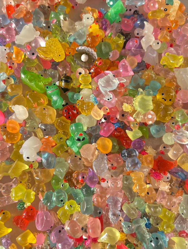 Mini Glow In The Dark Animal Figurines – Kawaii Tiny Animals for Terrariums, Dollhouses, Crafts, or Desk Decor, Cute Collectible Miniatures image 9