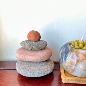 Sedona Stackable Stones, Cathedral Rock Beach Stones, Garden Decor, Stackable Cairn, Mediation, Zen Garden, Gift for Her
