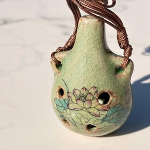 Handmade 6-Hole Ceramic Ocarina Flute, Handcrafted Ceramic Craft Instrument for Music Lovers, Unique Gift, Zelda Flute Gift, Sedona gift
