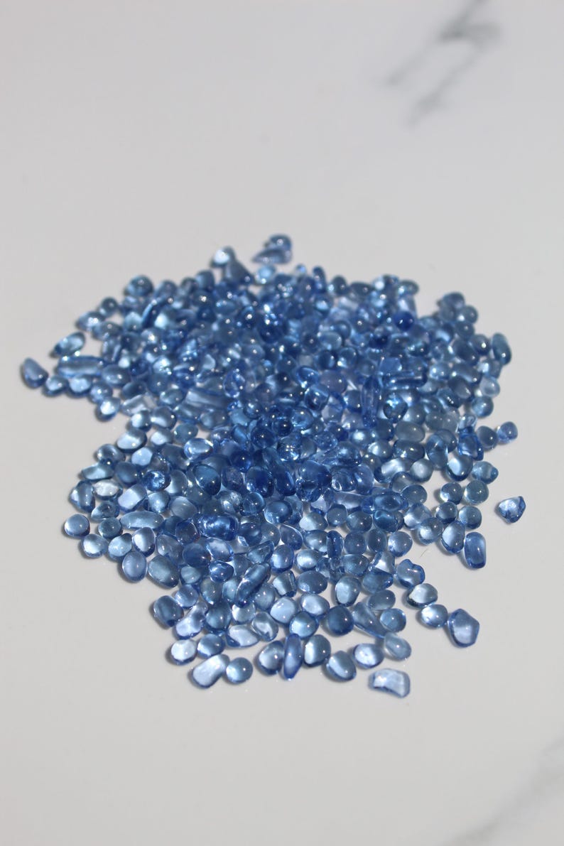 Tiny Rocks Blue Blue Fairy Garden Pebbles – Mini Glass Stones for Water Effect ...