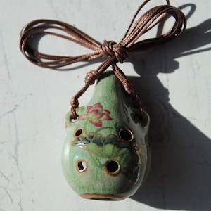 Handmade 6 Hole Ceramic Ocarina Flute, Handcrafted Ceramic Craft Instrument for Music Lovers, Unique Gift, Zelda Flute Gift, Sedona gift