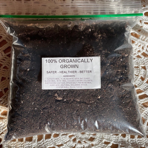 1 LB Certified Organic Sedona Potting Soil For Terrariums, Cactus, Succulents, Plants, Flowers & Vegetables, High Quality Soil Mix