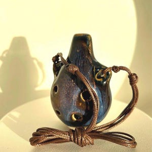 Handmade 6-Hole Ceramic Ocarina Flute, Handcrafted Ceramic Craft Instrument for Music Lovers, Unique Gift, Zelda Flute Gift, Sedona gift