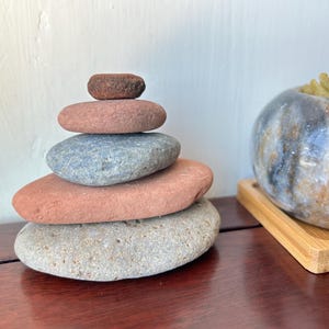 Natural Sedona Stackable River Stones / Cathedral Rock Beach Stones / Garden Decor / Stackable Cairn / Mediation / Zen Garden / Gift for Her