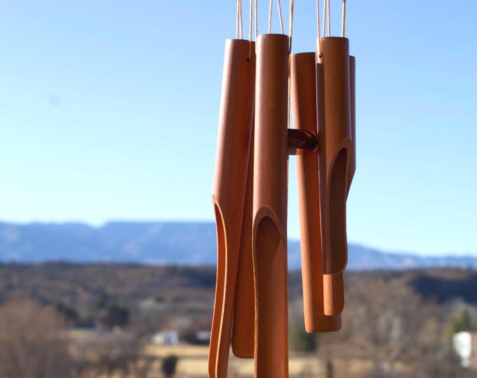 Extra Large Bamboo Wind Chime, Rustic Multi-Tube Wind Chime, Weather-Resistant, Crisp Sound for Meditation, Zen Garden, Deep Tone,  Zen