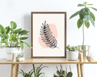 Minimalist Abstract Botanical Art Print