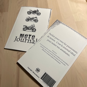 Französisches Motorrad Notizbuch - Reisetagebuch - Motorrad Notizbuch - Geschenk für Biker - Notizbuch