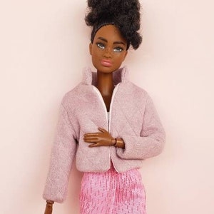 Chaqueta de invierno suave para muñecas de moda de 11,5 pulgadas