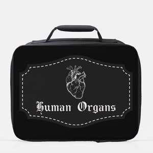 Funny gothic lunch box, insulated lunch bag, goth gift, goth lunch box, gift for doctor, gift for medical student, gothic lunch bag