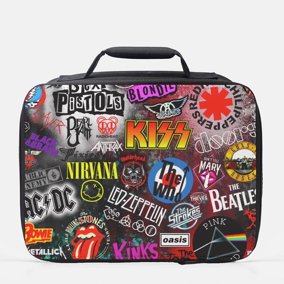 80's Rock Band Logo Lunch Bag: Insulated Goth Rocker Gift - Etsy